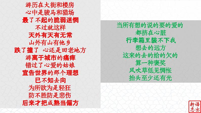 04 《牧马城市》-【跟着歌词学写作】初中语文写作新方法 课件PPT02