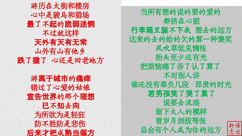 04 《牧马城市》-【跟着歌词学写作】初中语文写作新方法 课件PPT03