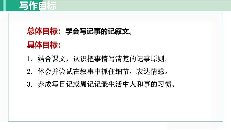 人教版(2024)语文七年级上册 第二单元 写作 学会记事 课件第2页
