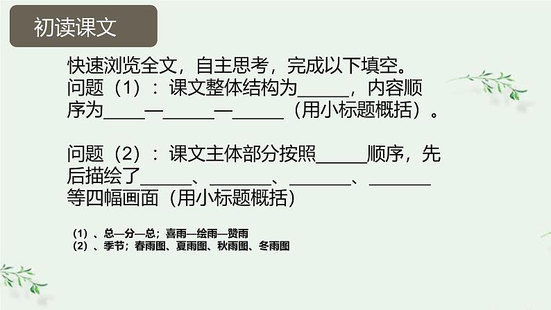 统编版(2024)语文七年级上册 第3课《雨的四季》 (课件+教学设计+导学案+随堂测试)08