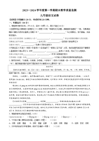 广东省惠州市惠阳区2023-2024学年九年级上学期期末语文试题