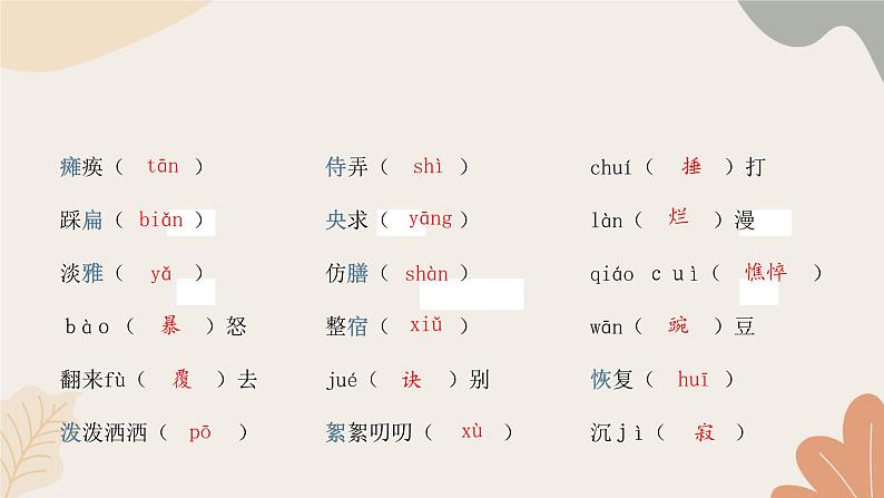 部编版(2024)七年级语文上册 5 秋天的怀念习题课件第4页