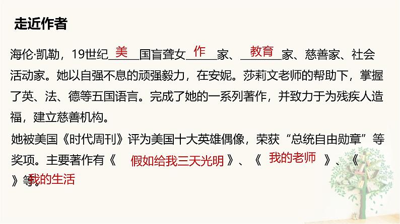 课件:部编版初中语文七年级上册第三单元第11课 再塑生命的人03