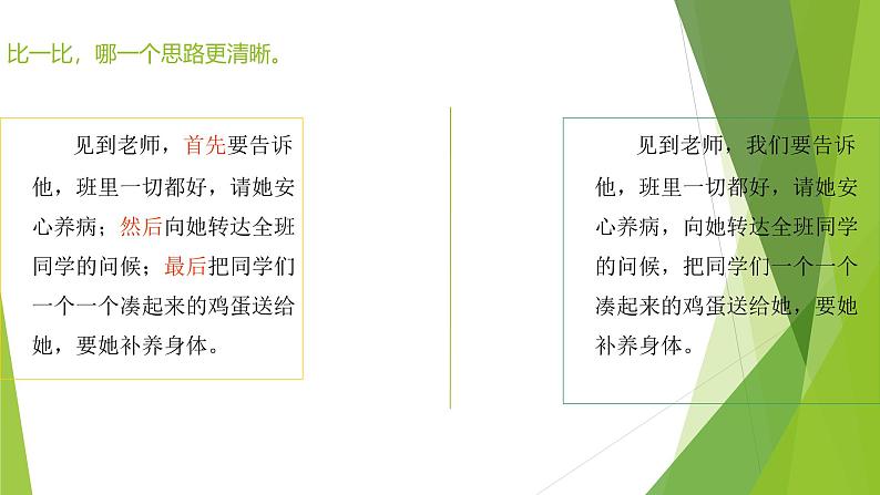 课件:部编版初中语文七年级上册第四单元单元写作 思路要清晰04