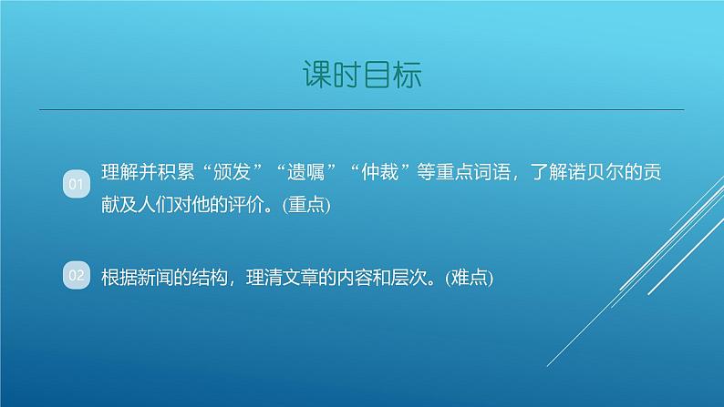 课件:部编版初中语文八年级上册第一单元第2课 首届诺贝尔奖颁发 第1课时第2页