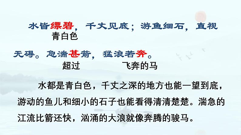 统编版语文八年级上册第12课《与朱元思书》课件第6页
