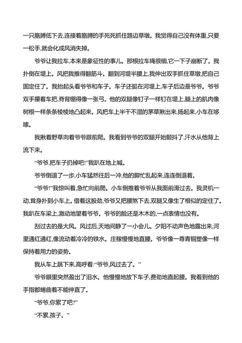 部编版语文九年级上册第17课 孤独之旅 同步练习(有答案)第3页