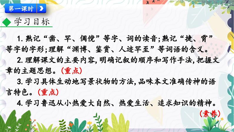 人教版(2024)语文七年级上册 第3单元 9 从百草园到三味书屋 PPT课件+教案+练习+说课稿06