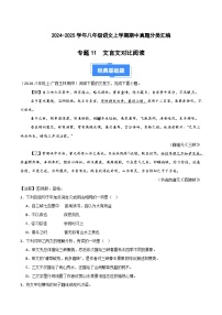 专题11 文言文对比阅读 练习(课内外结合)【真题汇编】2024-2025学年八年级语文上学期期中真题分类汇编(统编版全国通用)