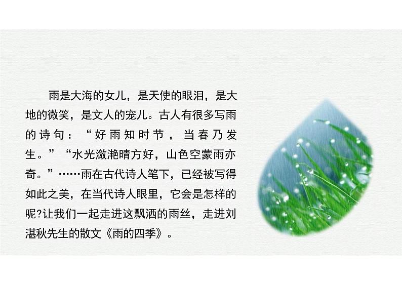 雨的四季课件统编版语文七年级上册01