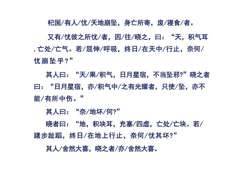 统编版语文七年级上册第六单元 > 24* 寓言四则 > 杞人忧天课件06