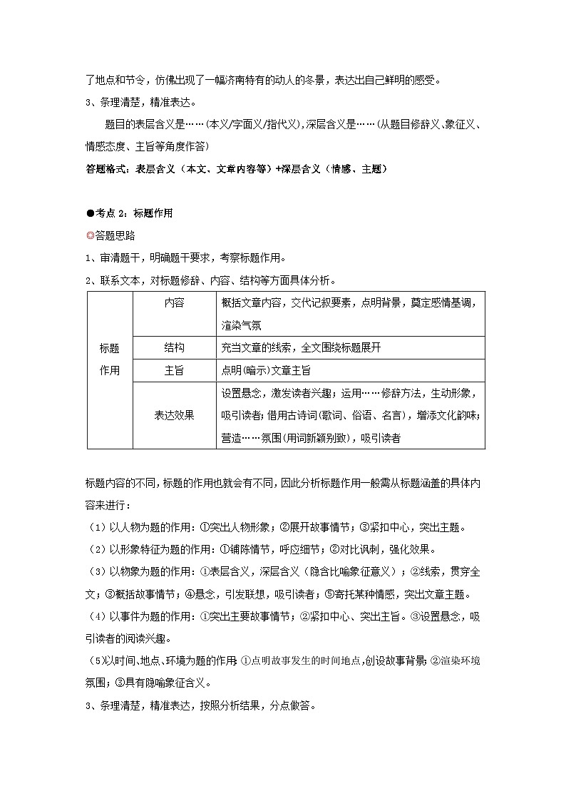 标题的含义及作用(专项训练)(原卷版)第3页