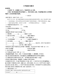 江苏省南京市钟英中学2024-2025学年八年级上学期10月月考语文试题
