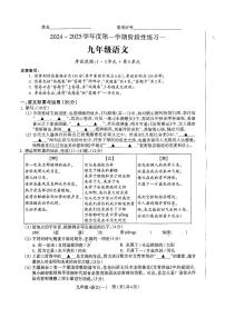 安徽省阜阳市第十五中学2024-2025学年九年级上学期10月月考语文试题
