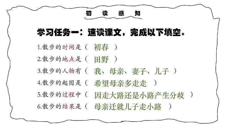 统编版(2024)七年级语文上册6散步课件第7页