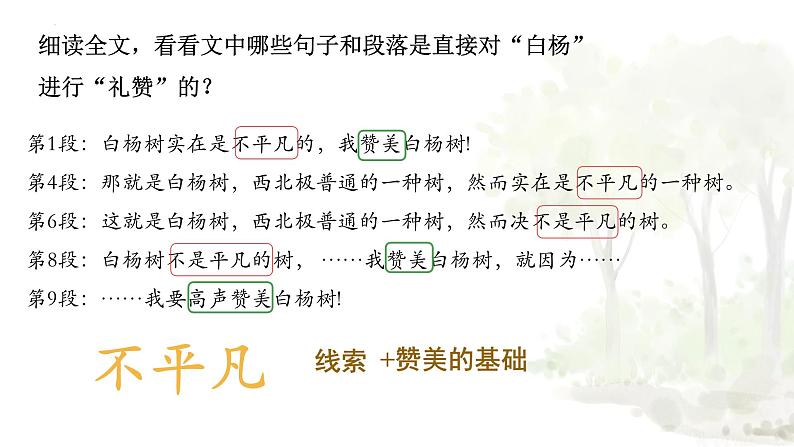 统编版(2024)八年级语文上册15白杨礼赞课件(同课异构四)第5页