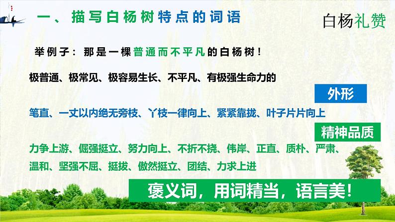 统编版(2024)八年级语文上册15白杨礼赞课件(同课异构一)第7页