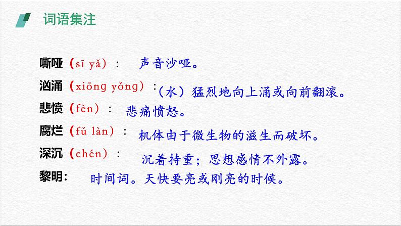 统编版(2024)九年级语文上册3我爱这土地课件(同课异构三)第8页