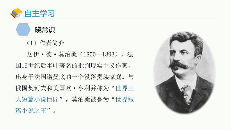 统编版(2024)九年级语文上册16我的叔叔于勒课件第3页