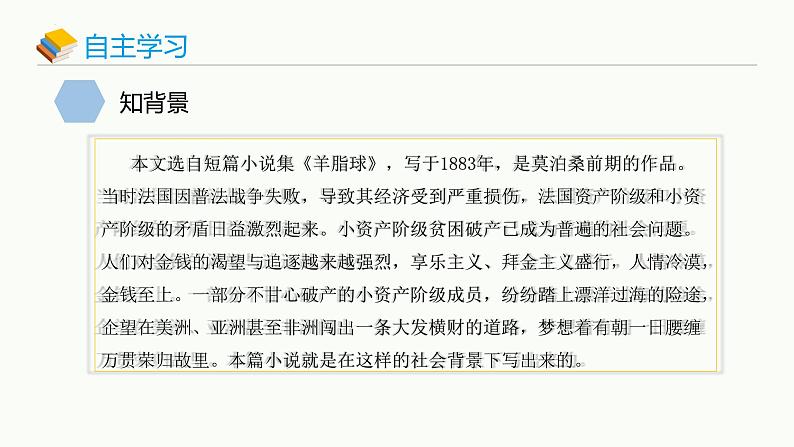 统编版(2024)九年级语文上册16我的叔叔于勒课件第5页