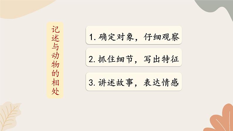 统编2024版七年级上册语文 第五单元 任务三 记叙与动物的相处课件第7页
