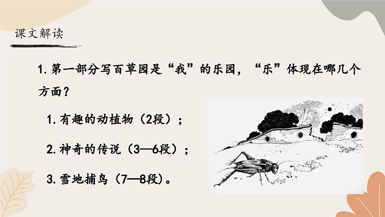 统编2024版七年级上册语文 9《从百草园到三味书屋》课件第8页