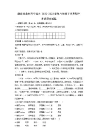 湖南省永州市宁远县2022-2023学年八年级下学期期中考试语文试卷(解析版)