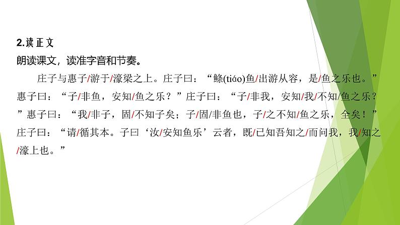 课件:部编版初中语文八年级下册第21课《庄子》二则——庄子与惠子游于濠梁之上第6页