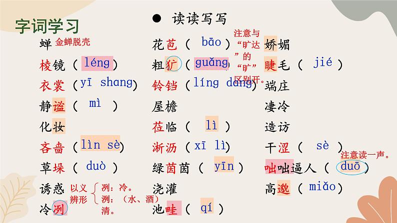 2024秋统编版语文七年级上册 3 雨的四季课件第6页