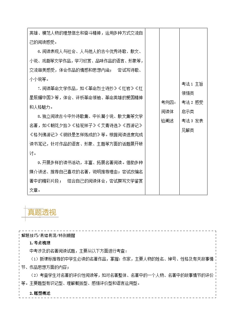 专题11 名著阅读-备战2025年中考语文真题题源解密(湖北专用)(解析版)第2页