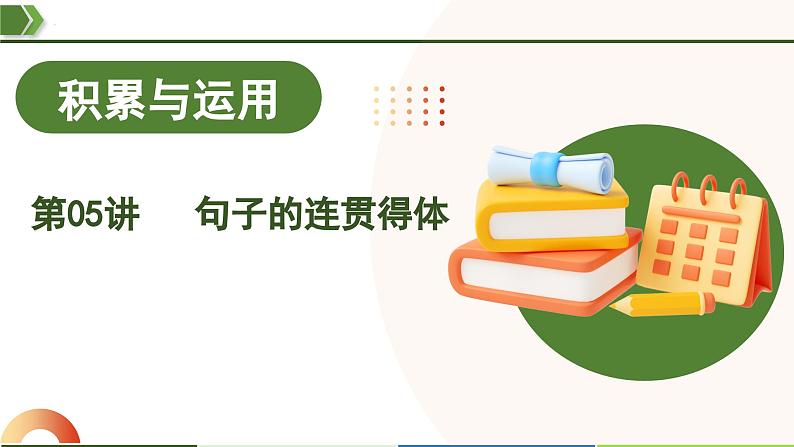 中考语文一轮复习讲练测课件 第05讲 句子的连贯得体(含解析)第1页