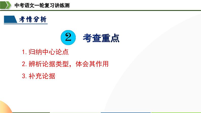 中考语文一轮复习讲练测课件 第29讲 论点与论据第6页