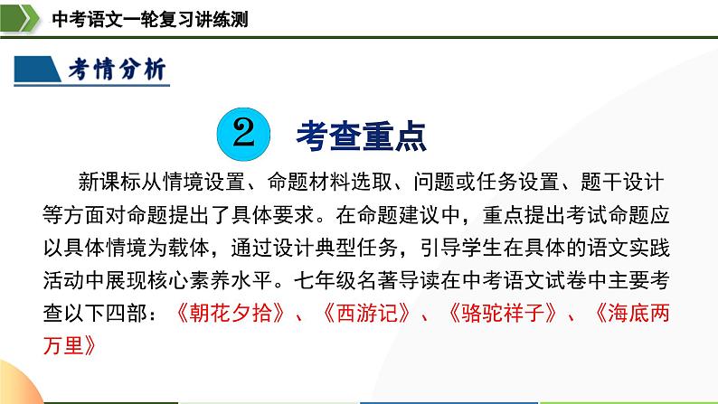 中考语文一轮复习讲练测课件 第36讲 七年级名著导读梳理(含解析)06