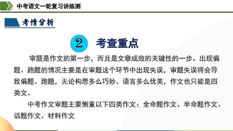 中考语文一轮复习讲练测课件 第40讲 审题定中心(含解析)第6页