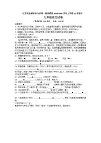 江苏省盐城市东台市第一教育联盟2024-2025学年九年级上学期11月期中语文试题