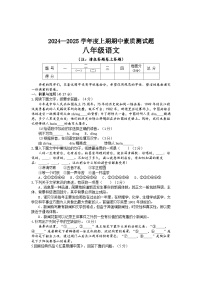 河南省驻马店市汝南县2024-2025学年八年级上学期11月期中语文试题