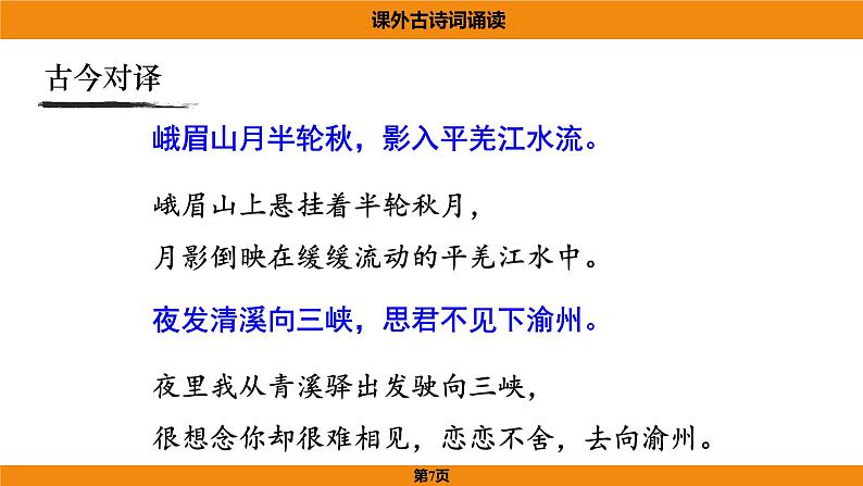 人教部编版(2024)语文七年级上册 -第三单元 课外古诗词诵读(课件)07