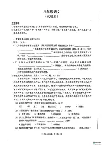 安徽省淮北市“五校联考”2024-2025学年八年级上学期11月期中语文试题
