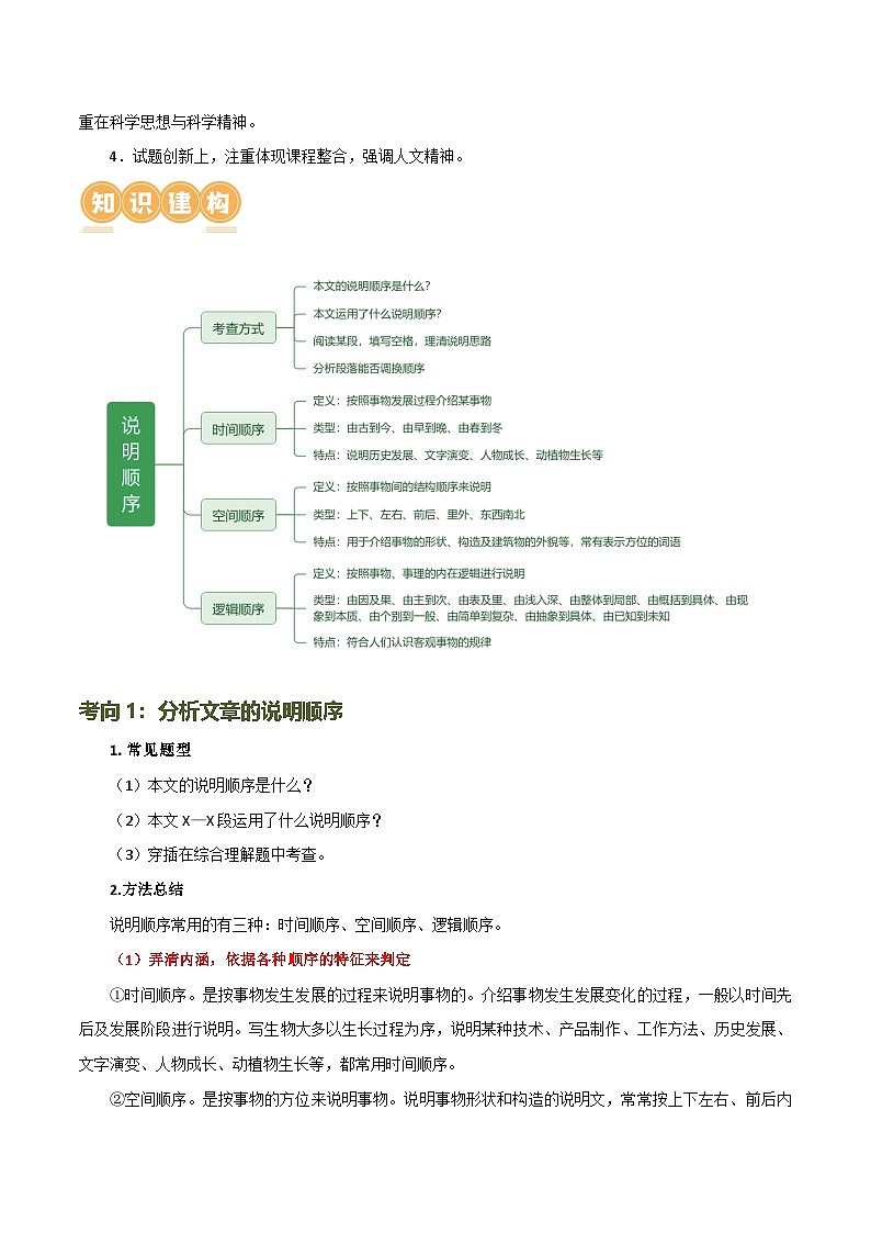 第34讲 说明顺序(讲义)-2024年中考语文一轮复习讲练测(全国通用)(原卷版)第3页