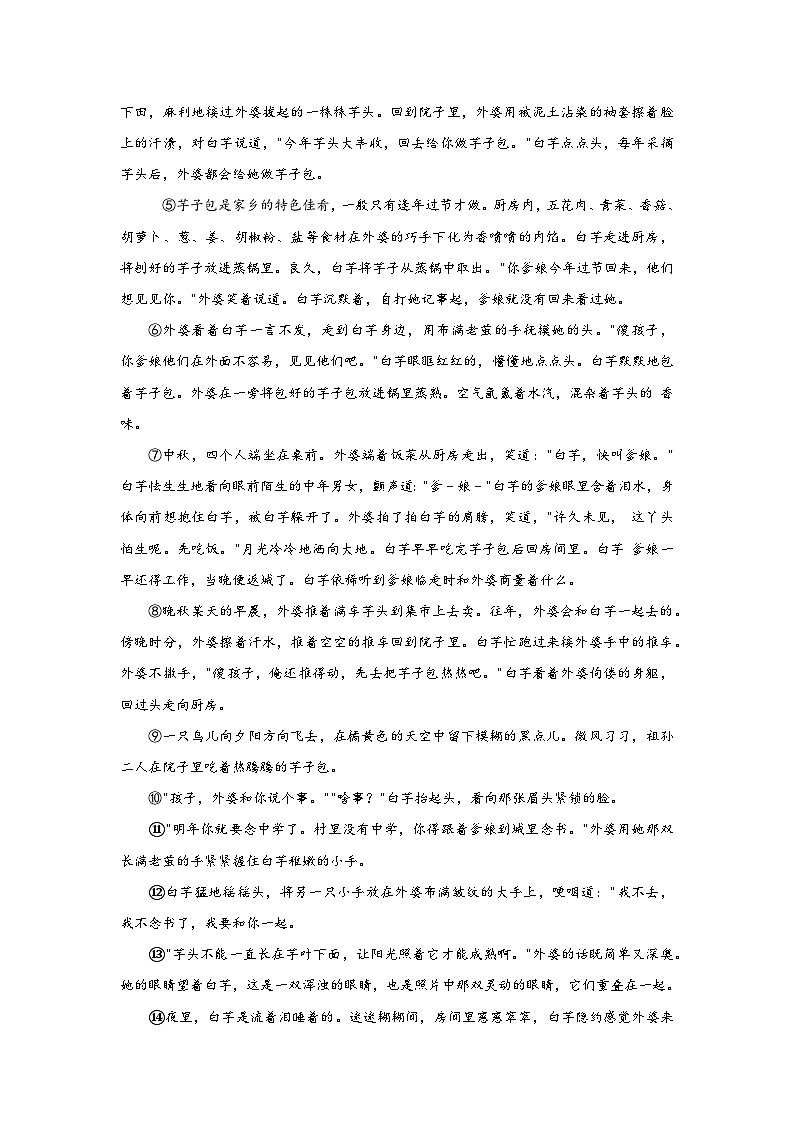 安徽省合肥市第四十五中学2024-2025学年九年级上学期期中考试语文试题第3页