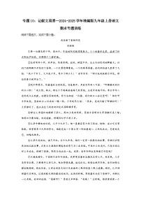 专题10:记叙文阅读--2024-2025学年统编版九年级上册语文期末专题训练