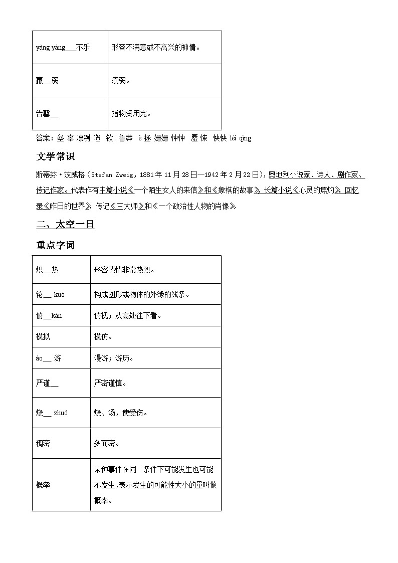 部编版初中语文七年级下册同步讲练测七年级下册第六单元01讲核心(原卷版)第3页