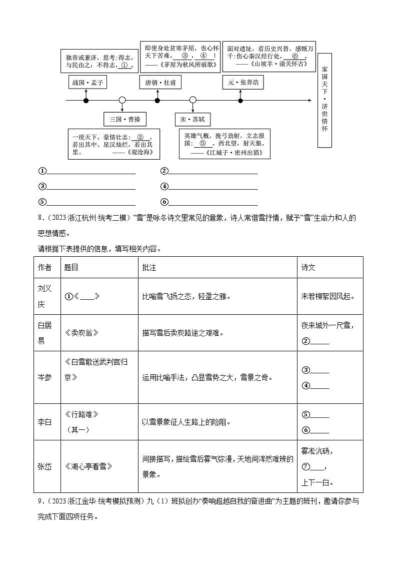 進(jìn)階練03 “情景類”古詩詞理解性默寫30題-【挑戰(zhàn)中考】備戰(zhàn)2024年中考語文一輪總復(fù)習(xí)重難點(diǎn)全攻略（浙江專用）（原卷版）第3頁