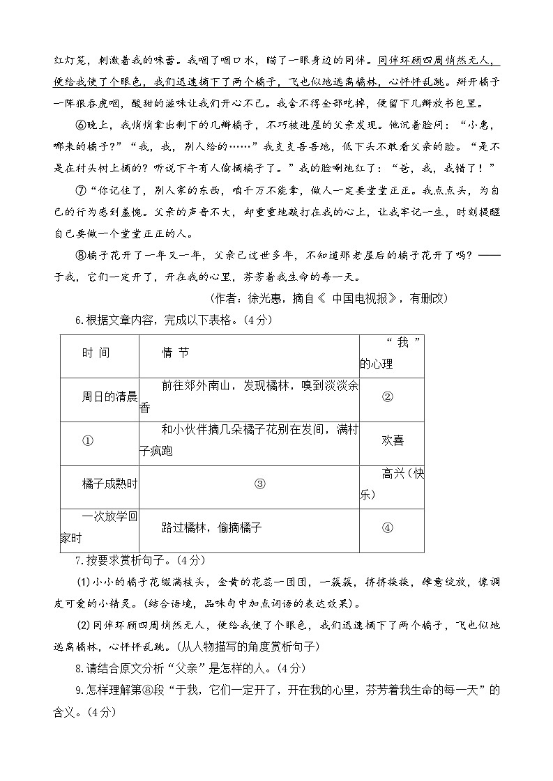 河南省洛阳市伊滨区2024-2025学年七年级上学期期中考试语文试题第3页