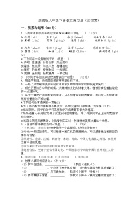 统编版八年级下册期末语文练习题（含答案）