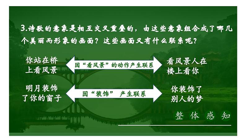 人教部编版初中语文九年级上册 《3.短诗五首-断章》课件第6页