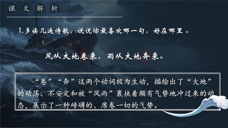人教部编版初中语文九年级上册 《3.短诗五首-风雨吟》课件第6页