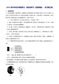 2025年中考语文专题复习：综合性学习（名著阅读） 练习题汇编（含答案解析）