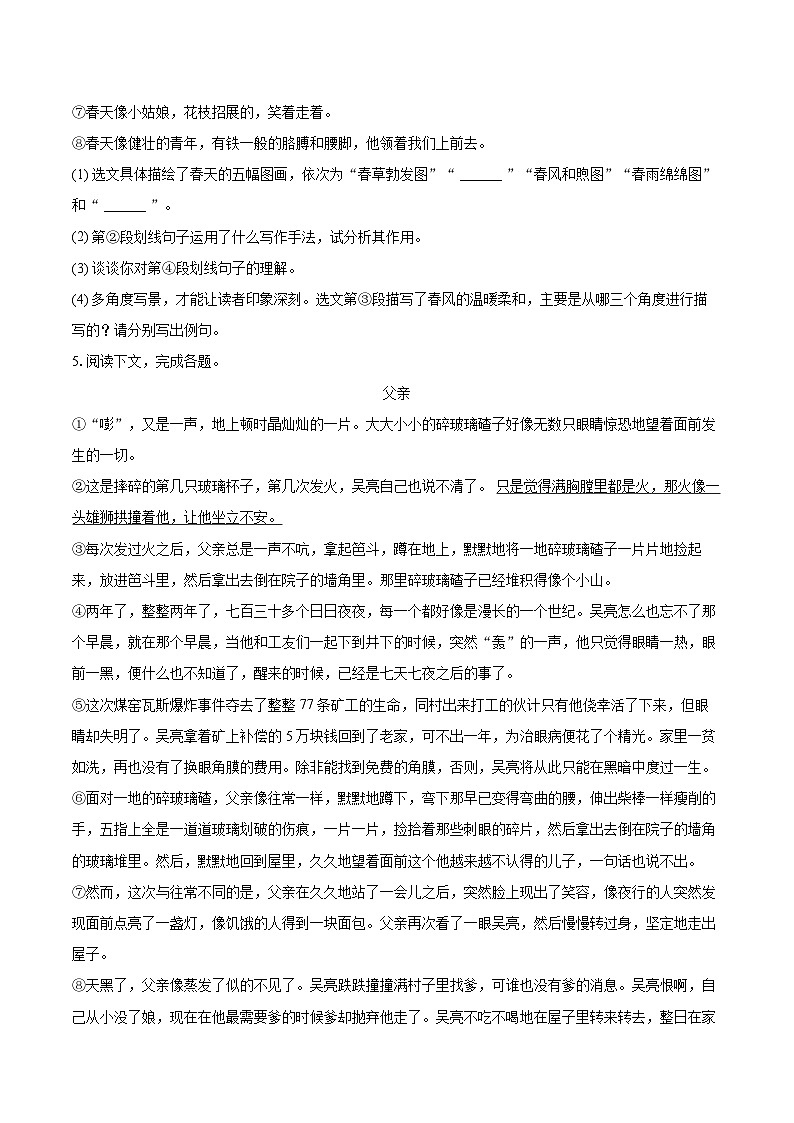 2024-2025学年安徽省宣城市皖东南初中六校七年级(上)期中语文试卷(含详细答案解析)第3页
