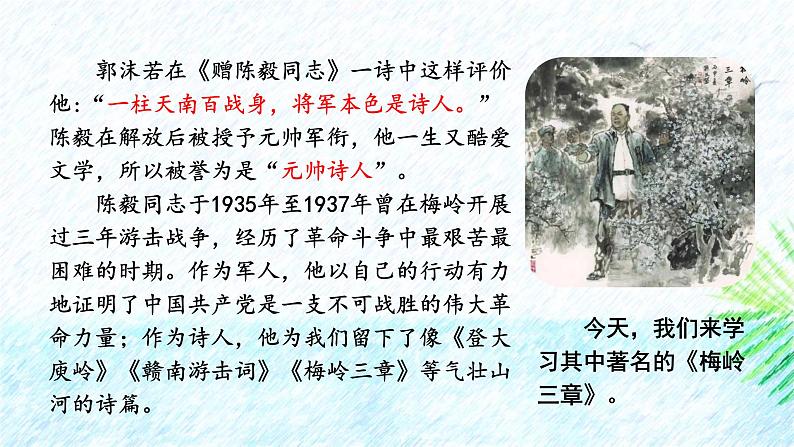 人教部编版(2024)九年级语文下册2梅岭三章ppt课件第2页